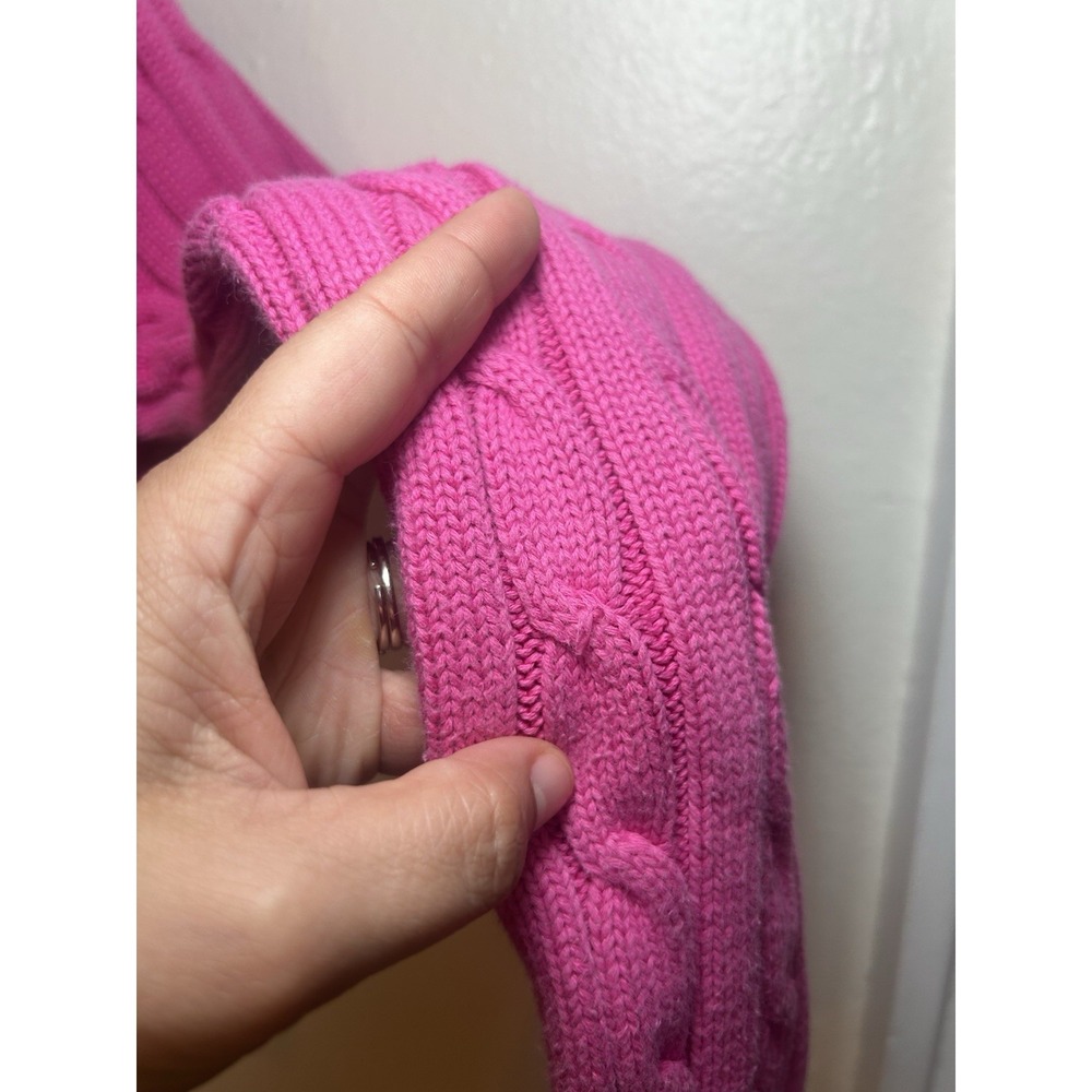 Vintage Ralph Lauren Sport Pink Cropped Cricket Sweater - Y2K Preppy Coquette - Picture 7 of 7